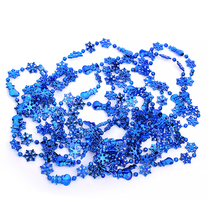 Фото к товару Новогоднее украшение S0974-2 "Бусы кристаллики" синие, 4,8м, в банке Новогоднее украшение S0974-2 "Бусы кристаллики" синие, 4,8м, в банке