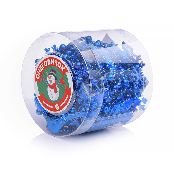 Фото к товару Новогоднее украшение S0974-2 "Бусы кристаллики" синие, 4,8м, в банке Новогоднее украшение S0974-2 "Бусы кристаллики" синие, 4,8м, в банке