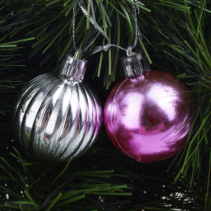 Набор новогодних украшений S0126-4 "Зимняя сказка-1" (20 шт.) в коробке