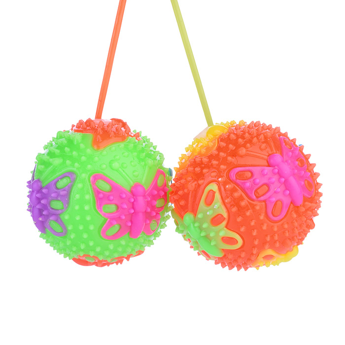 Мяч-ежик 00-1533 "Бабочки" (6,5см) в коробке