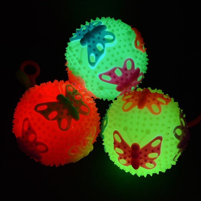 Мяч-ежик 00-1533 "Бабочки" (6,5см) в коробке