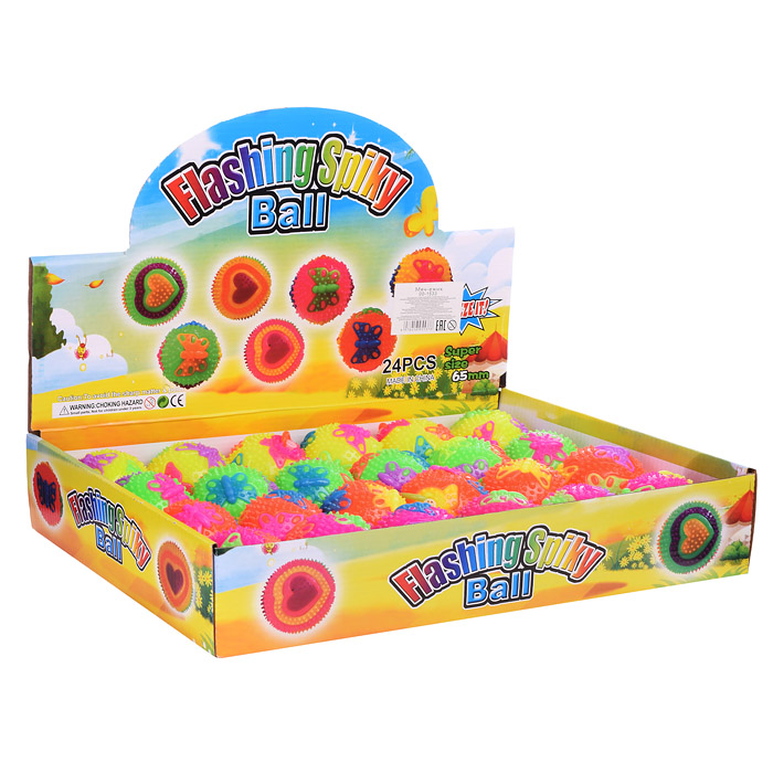 Мяч-ежик 00-1533 "Бабочки" (6,5см) в коробке