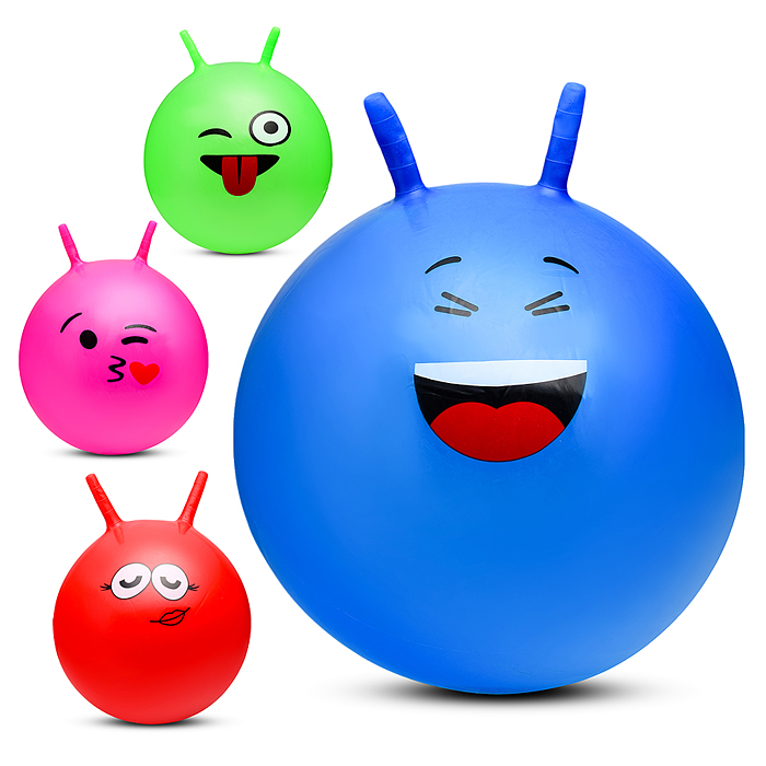 Мяч с рожками 55 см 00-1567 "Рожица" 