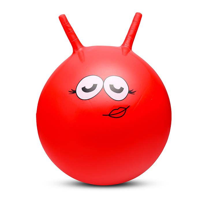 Мяч с рожками 55 см 00-1567 "Рожица" 