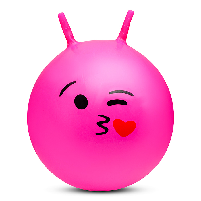 Мяч с рожками 55 см 00-1567 "Рожица" 