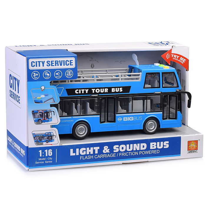 Автобус WY916B "Василёк" 1:16 (свет, звук)  в коробке