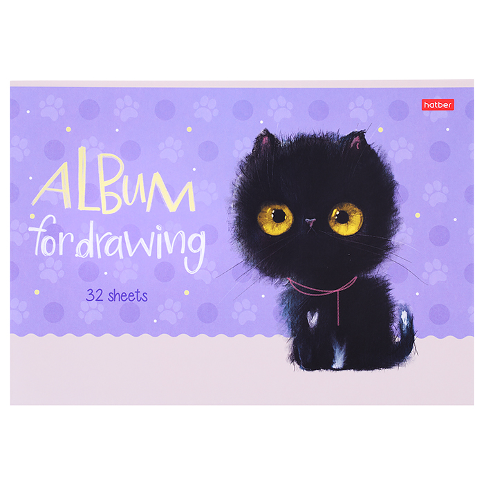 Фото к товару Альбом для рисования 32л. "Кошарики" А4ф, на скобе мат. ламин. Альбом для рисования 32л. "Кошарики" А4ф, на скобе мат. ламин.