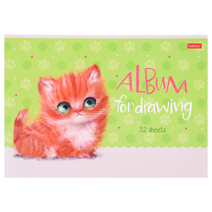 Фото к товару Альбом для рисования 32л. "Кошарики" А4ф, на скобе мат. ламин. Альбом для рисования 32л. "Кошарики" А4ф, на скобе мат. ламин.