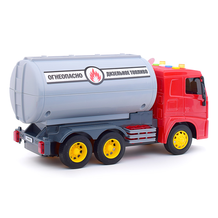 Фото к товару МАЗ, автомобиль с цистерной инерционный (со светом и звуком) (в коробке) МАЗ, автомобиль с цистерной инерционный (со светом и звуком) (в коробке)