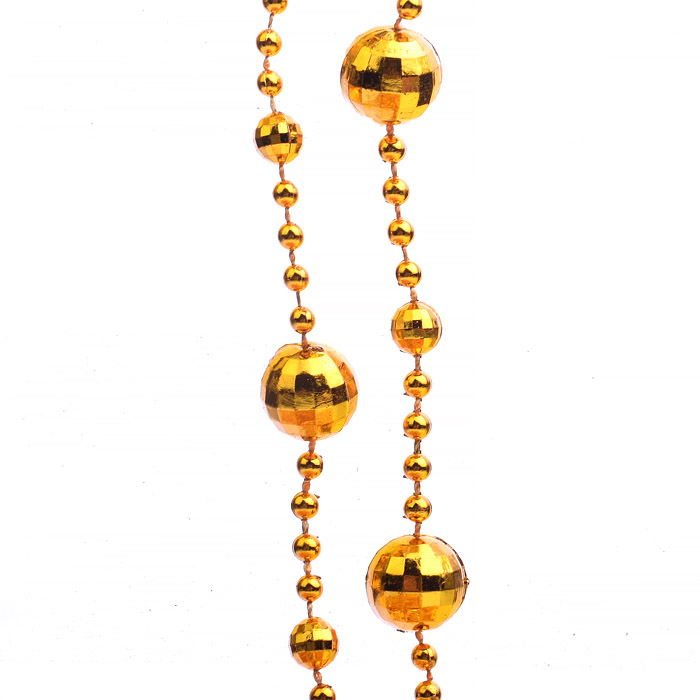 Новогоднее украшение S0975-2 "Бусы шарики" золото, 5м, в банке