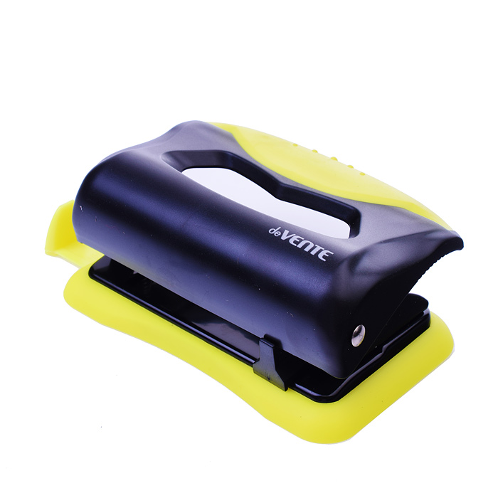 Дырокол "MonoChrome" (10 листов) пластиковый с каучуковой вставкой, с линейкой, в картонной