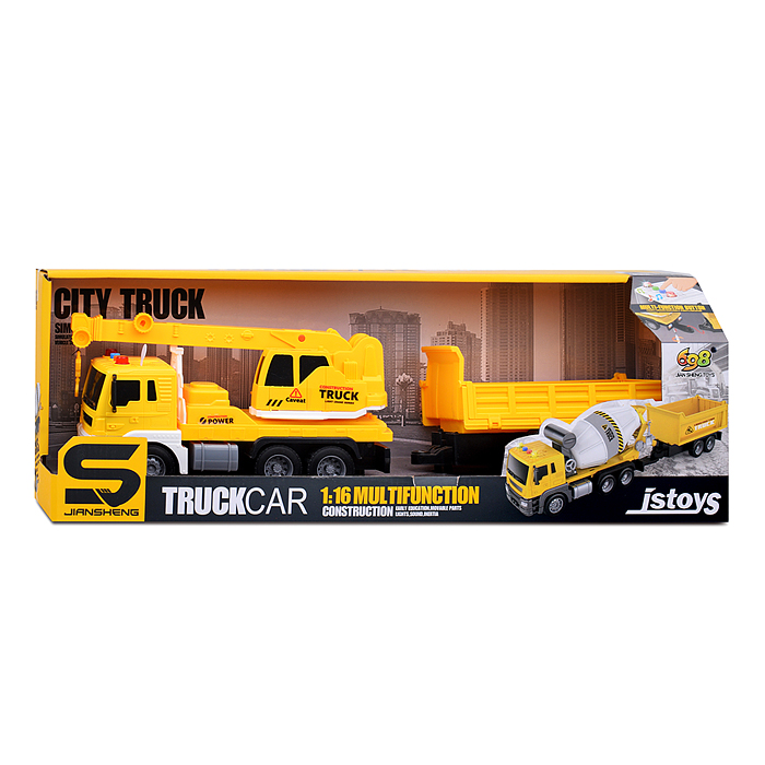 Машина JS154 "Трейлер" на батарейках, в коробке