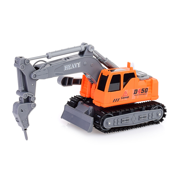 Машина JS113A "Бур" оранжевый, световые эффекты, в коробке