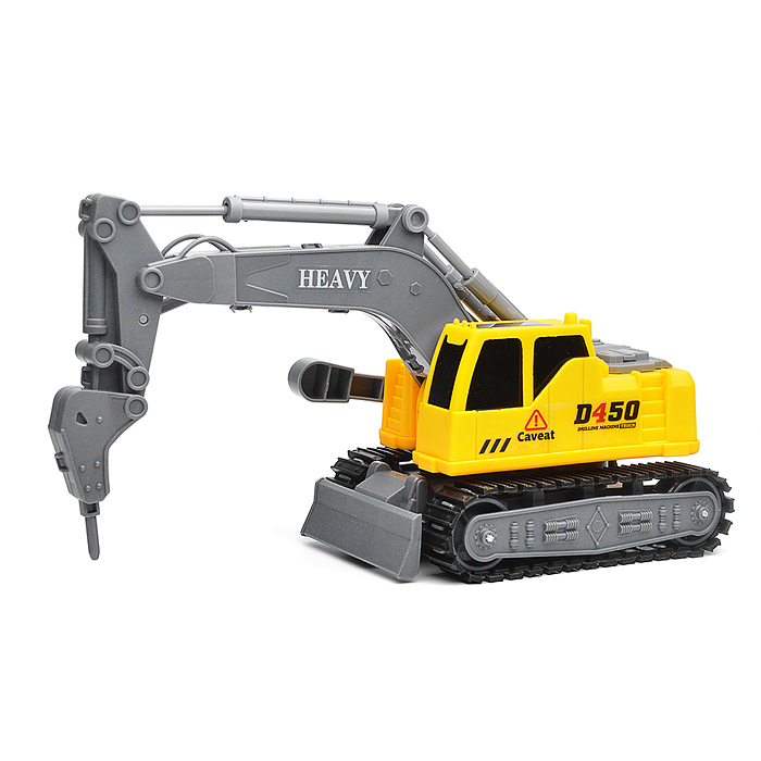 Машина JS113 "Бур" желтый, световые эффекты, в коробке