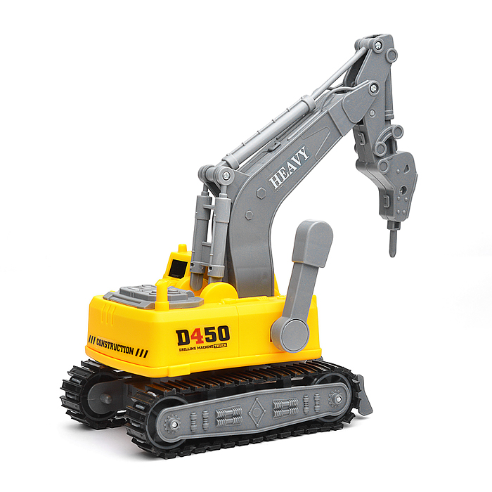 Машина JS113 "Бур" желтый, световые эффекты, в коробке