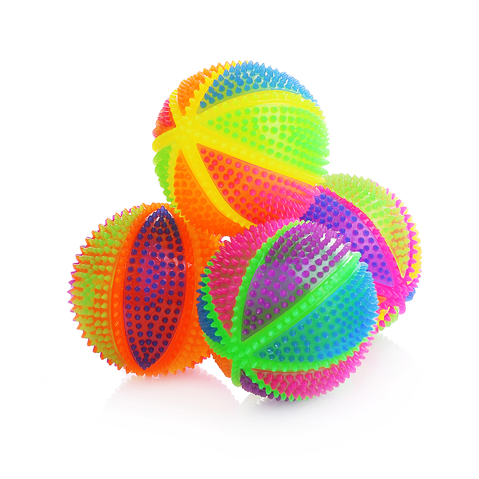 Мяч-ежик 00-1163 "Полоски" (7,5см.) в коробке