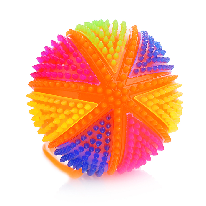 Мяч-ежик 00-1163 "Полоски" (7,5см.) в коробке