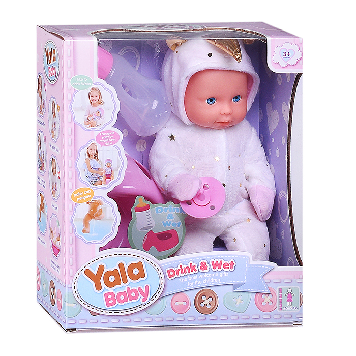 Пупс YL2425B-B "Аделина" с аксессуарами, в коробке