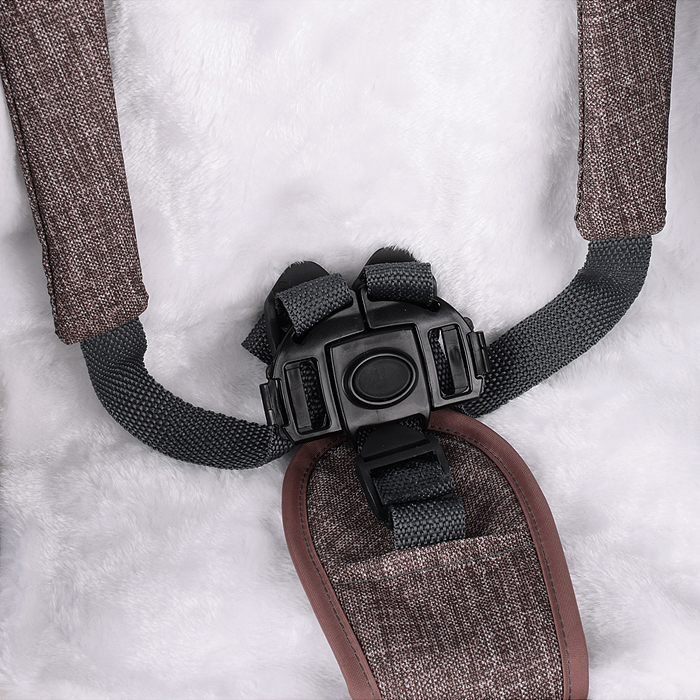 Санки-коляска "Glory gloss" (лён коричневый крупный) 