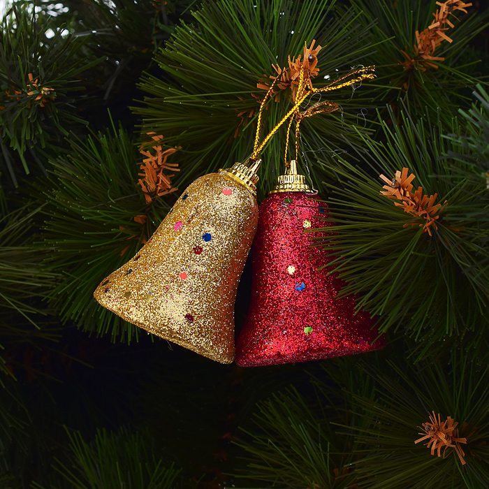 Набор новогодних украшений S1002 "Колокольчики" в пакете