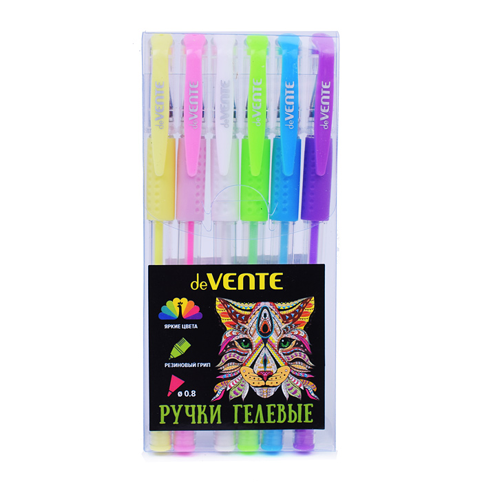 Фото к товару Набор ручек гелевых "Moonlight" 6 цветов, пастель с эффектом Highlighter, для рисования на Набор ручек гелевых "Moonlight" 6 цветов, пастель с эффектом Highlighter, для рисования на