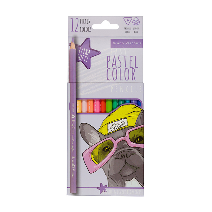 Карандаши цветные "Easycolor" пастельные, 12 цв.