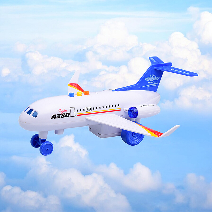 Самолет JS161 "Пассажирский" ( свет, звук) в коробке