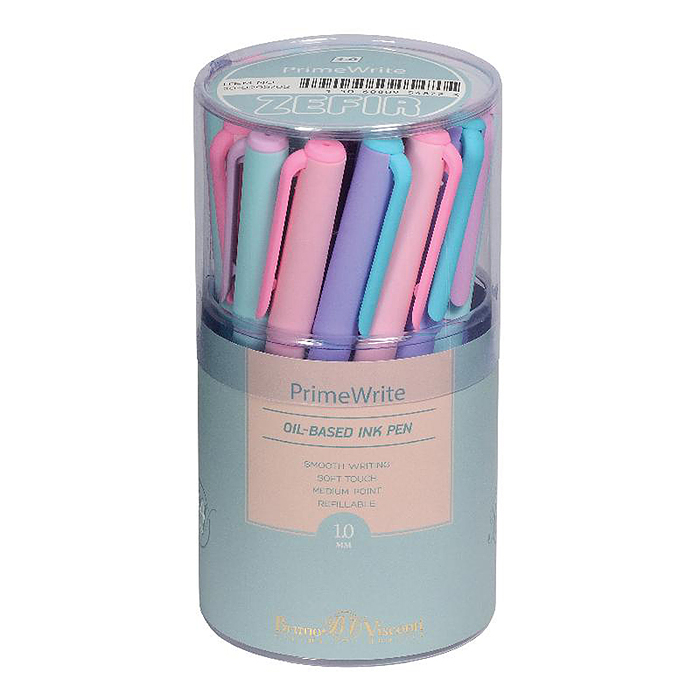 Ручка "PrimeWrite. Basic. Zefir" с чернилами на масляной основе, 1.0 ММ, синяя