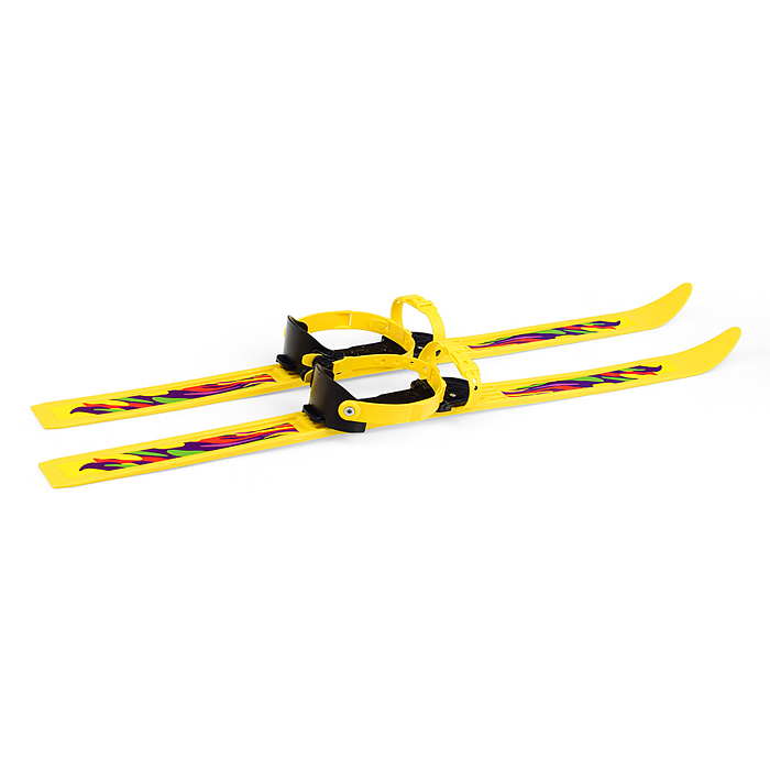 Игровые лыжи "Вираж-спорт" (игрушка детская) 100/100 см, унив.крепление, с палками стеклоплас
