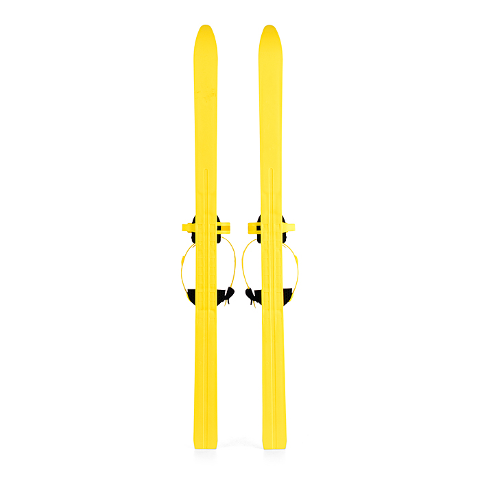 Игровые лыжи "Вираж-спорт" (игрушка детская) 100/100 см, унив.крепление, с палками стеклоплас