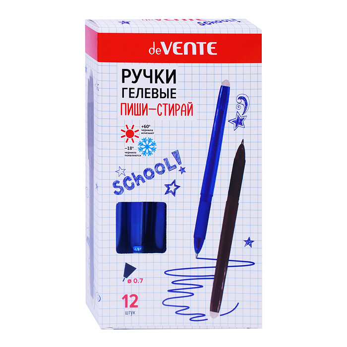 Фото к товару Ручка гелевая стираемая "Edit" d=0,7 мм, полупрозрачный синий корпус, с каучуковым держател Ручка гелевая стираемая "Edit" d=0,7 мм, полупрозрачный синий корпус, с каучуковым держател