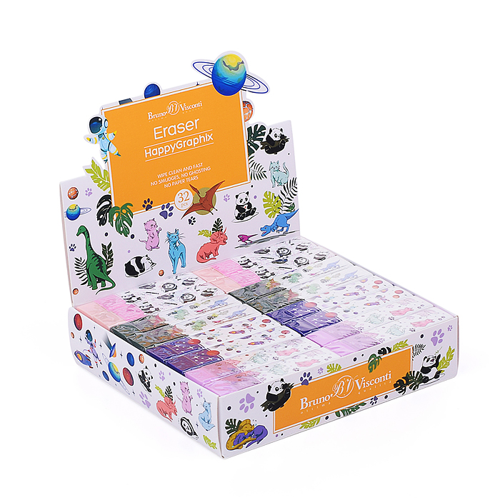 Ластик "HappyGraphix Fun" (4 вида)