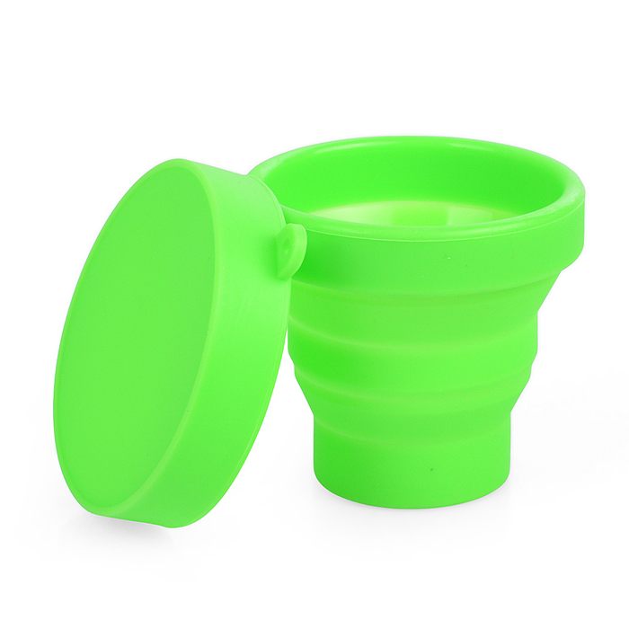 Стакан складной "Mini" 180 мл, диаметр 8 см, высота 8 см, в сложенном виде 2,2 см, силиконо