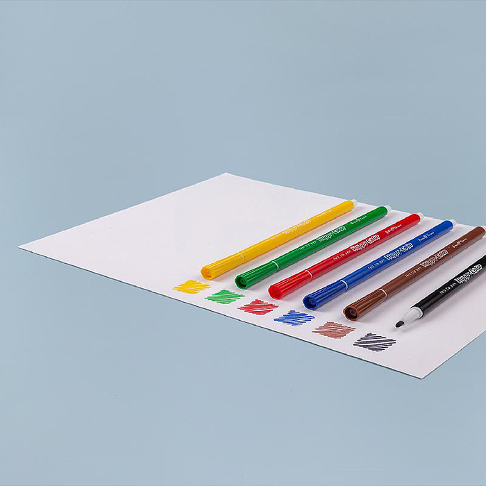 Фото к товару Фломастеры "Happycolor" 6 цв. 4 вида Фломастеры "Happycolor" 6 цв. 4 вида