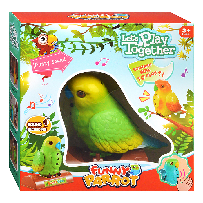 Фото к товару Птичка TT8005 "Попугай Кеша" в коробке Птичка TT8005 "Попугай Кеша" в коробке