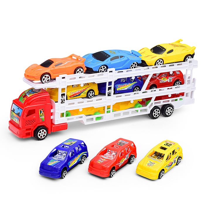 Машина 731-7 "Автовоз" 6 гоночных машин, инерционная, пол колпаком