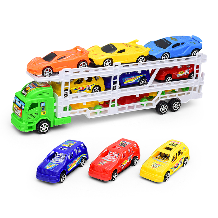 Машина 731-7 "Автовоз" 6 гоночных машин, инерционная, пол колпаком