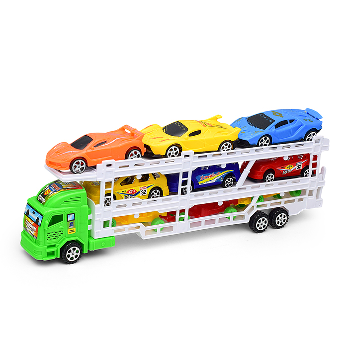 Машина 731-7 "Автовоз" 6 гоночных машин, инерционная, пол колпаком