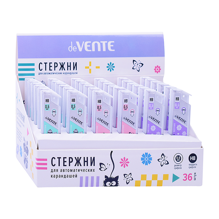 Фото к товару Грифели для карандашей автоматических "Pastel" d=0,5 мм НВ Грифели для карандашей автоматических "Pastel" d=0,5 мм НВ