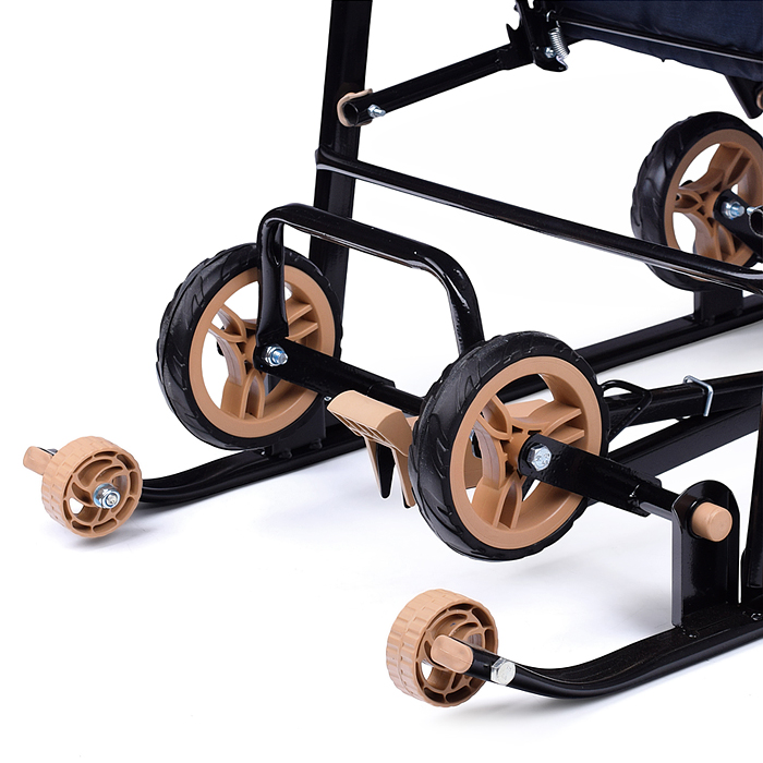 Фото к товару Санки-коляска "Glory gloss" (лён тёмно-синий) Санки-коляска "Glory gloss" (лён тёмно-синий)