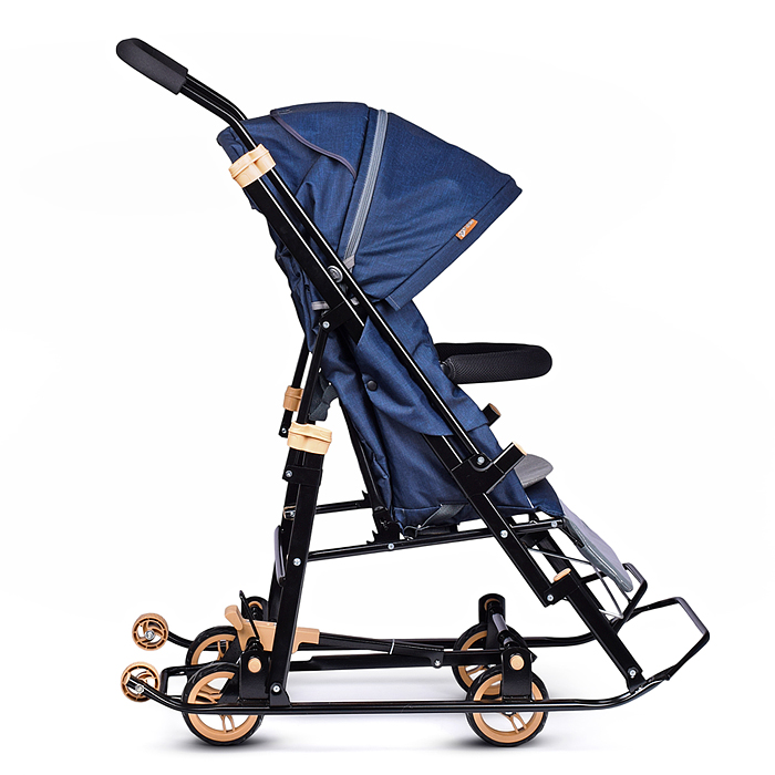 Фото к товару Санки-коляска "Glory gloss" (лён тёмно-синий) Санки-коляска "Glory gloss" (лён тёмно-синий)