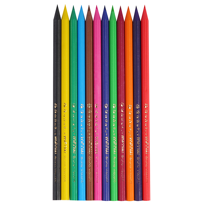 Карандаши цветные пластиковые "Meow", 12 цветов