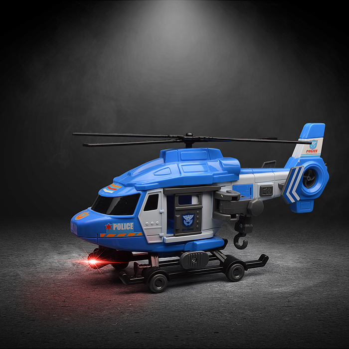 Вертолет JS128B "Полиция" (свет, звук) в коробке