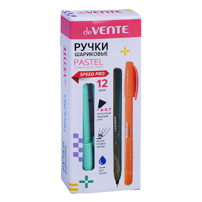 Фото к товару Ручка шариковая "Triolino Pastel" серия Speed Pro, d=0,7 мм, ультра гладкое письмо, чернила Ручка шариковая "Triolino Pastel" серия Speed Pro, d=0,7 мм, ультра гладкое письмо, чернила