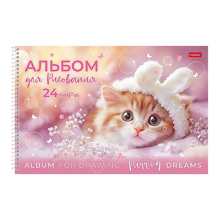 Альбом для рисования 24л "Нежные мечты" А4 на гребне 5 диз.в блоке 