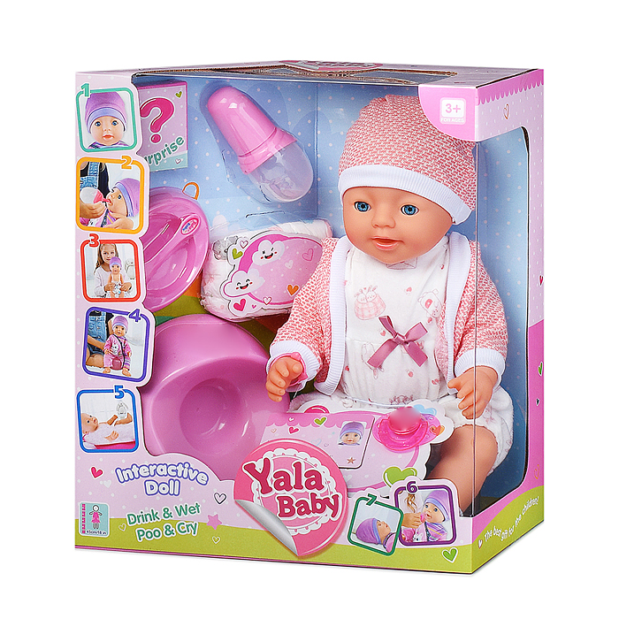 Пупс BL242E "Лера" (пьет, писает, слезы) с аксессуарами, в коробке