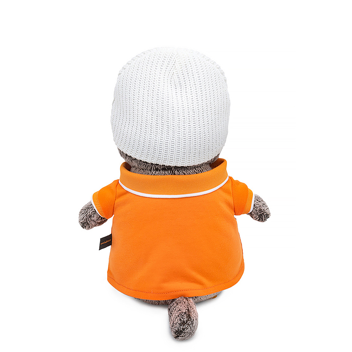 Кот Басик в поло и шапке "100% антистресс"