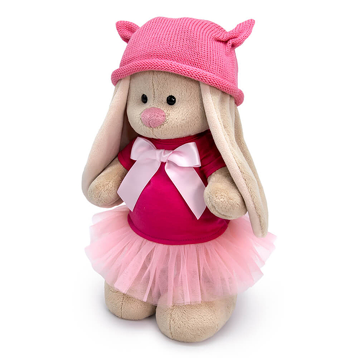 Фото к товару Зайка Ми в платье и шапочке с ушками (большой) Зайка Ми в платье и шапочке с ушками (большой)