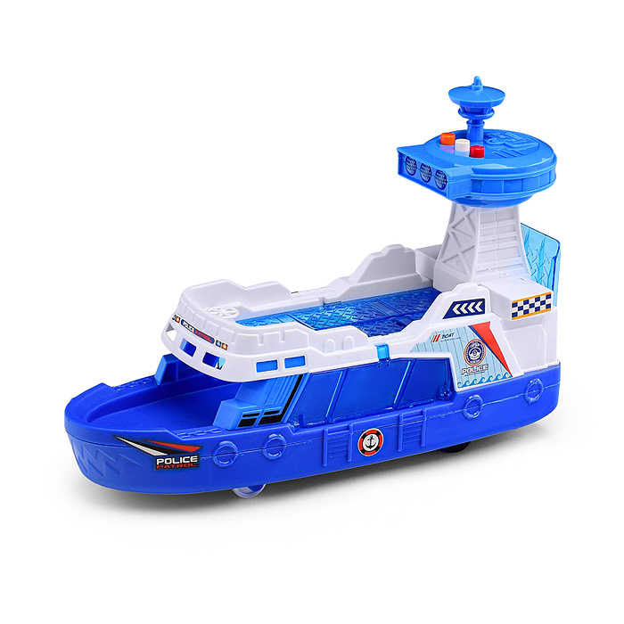 Фото к товару Катер JS160A "Патруль" на батарейках, с машинками, в коробке Катер JS160A "Патруль" на батарейках, с машинками, в коробке