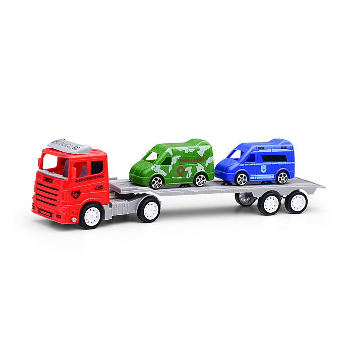 Автовоз K398-3A "Техноэкспресс" с машинами, в пакете